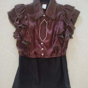 Diamond-Button🗝️Key-Hole Design Blouse~ by oleole Size: MED